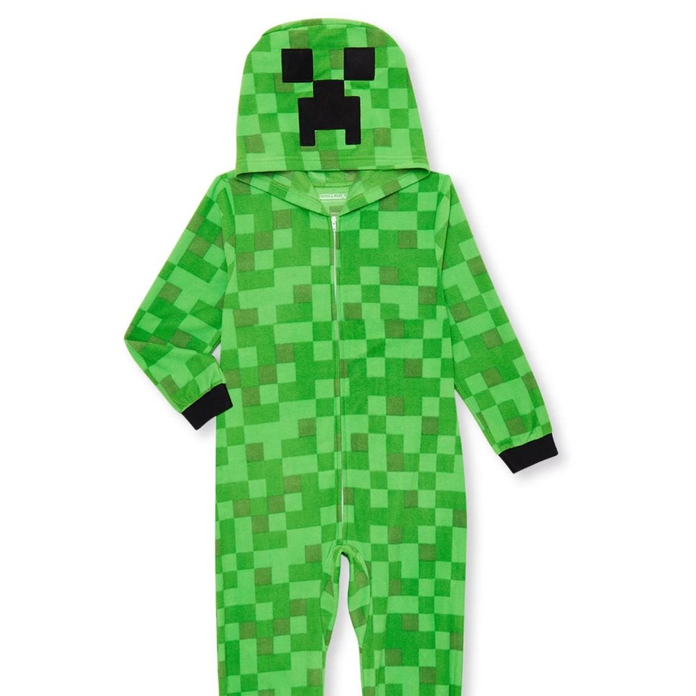 Minecraft Boys Creeper Union Suit, Sizes 14-16